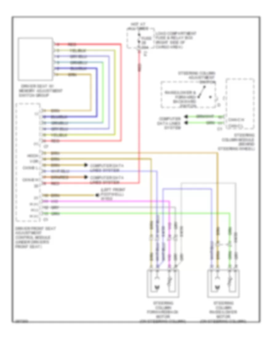 Steering Column Memory Wiring Diagram for Mercedes-Benz GL350 2012