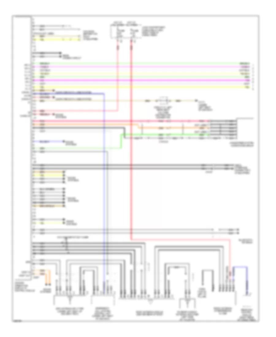 COMAND Actuation Wiring Diagram (1 of 2) for Mercedes-Benz GL350 2012