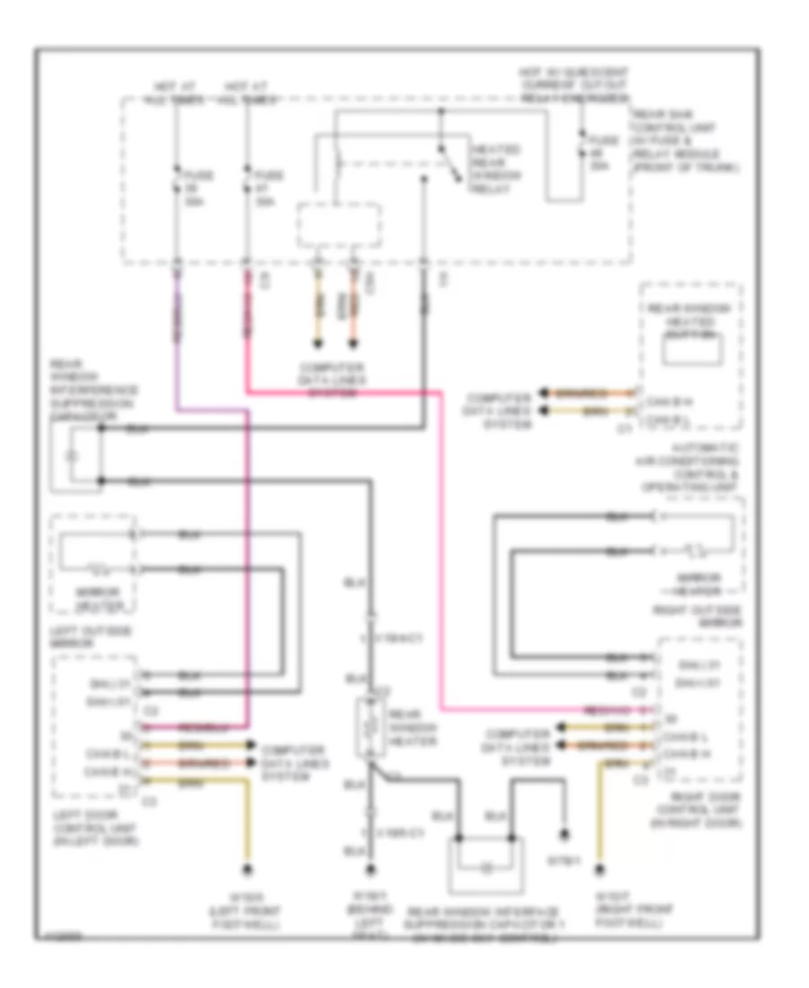 Defoggers Wiring Diagram for Mercedes Benz SLK250 2014