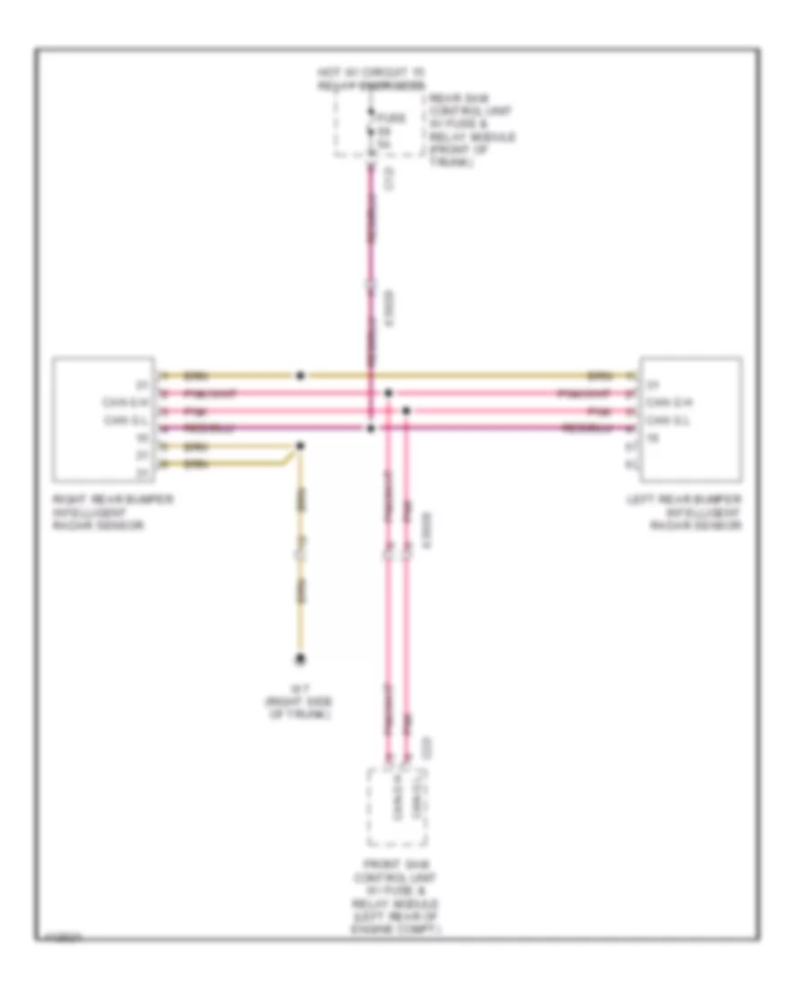 Blind Spot Information System Wiring Diagram for Mercedes Benz SLK250 2014