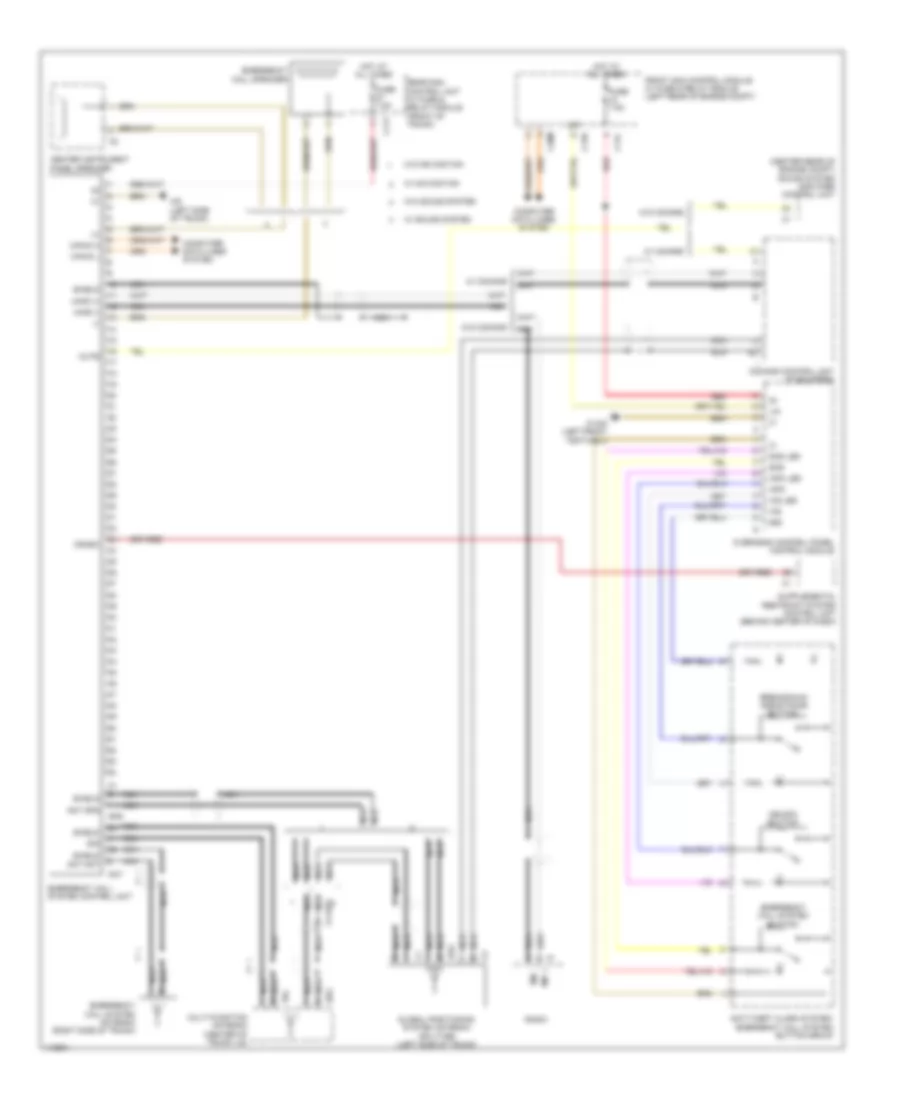 Emergency Call Wiring Diagram for Mercedes-Benz SLK250 2014