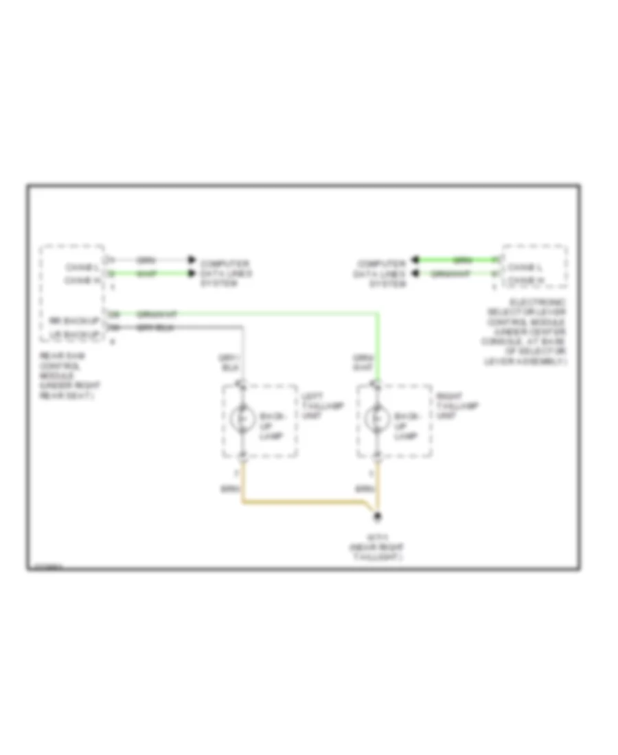 Backup Lamps Wiring Diagram for Mercedes Benz S500 4Matic 2004