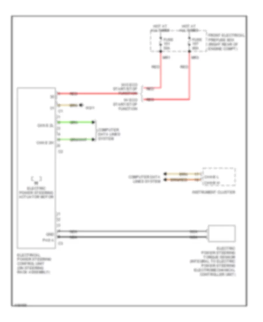 Electronic Power Steering Wiring Diagram for Mercedes Benz E250 Bluetec 2014