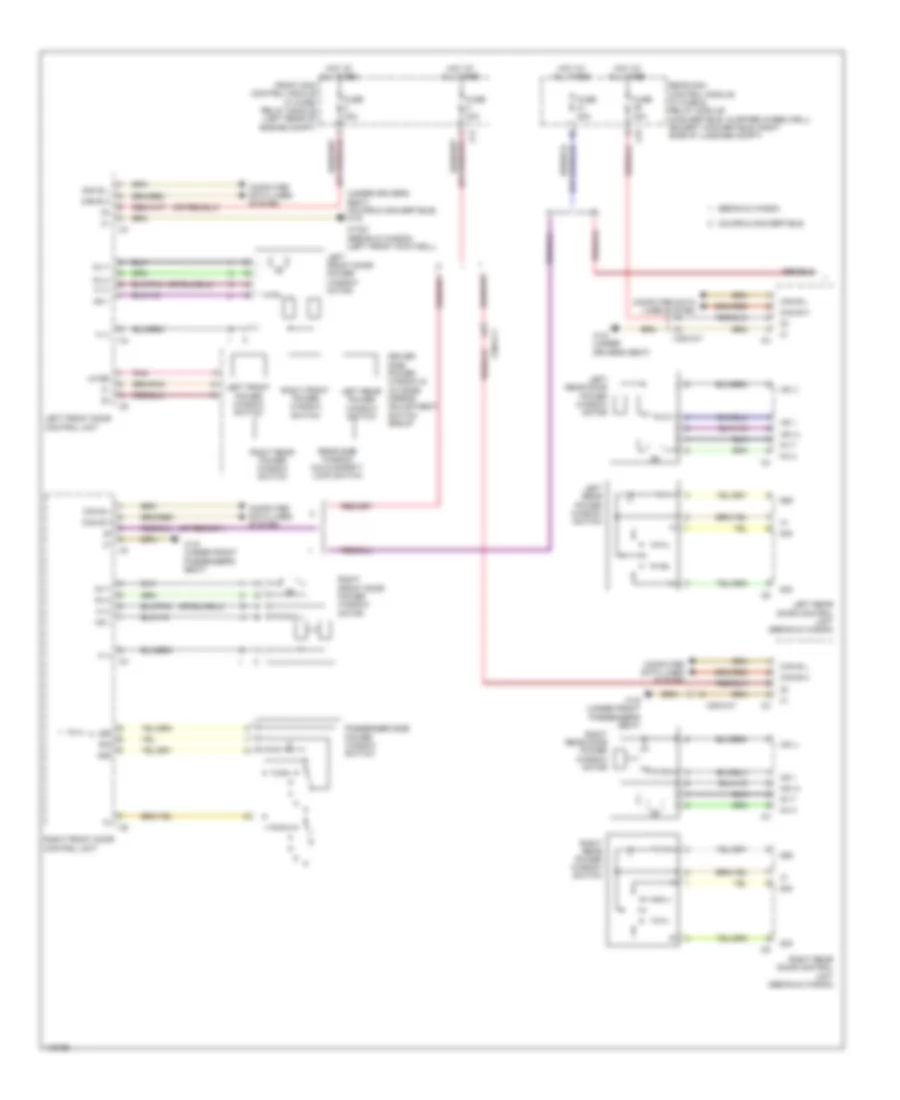 Power Windows Wiring Diagram 1 of 2 for Mercedes Benz E250 Bluetec 2014