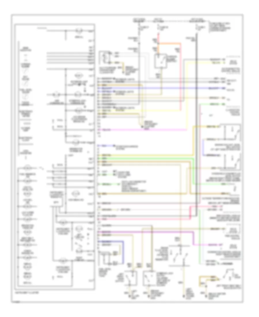 Instrument Cluster Wiring Diagram for Mercedes Benz SLK230 2000
