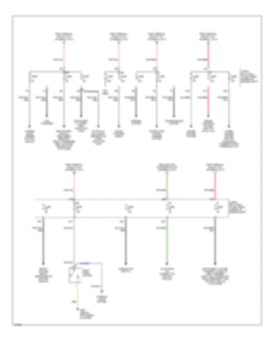 Power Distribution Wiring Diagram 2 of 2 for Mercedes Benz SLK230 2000