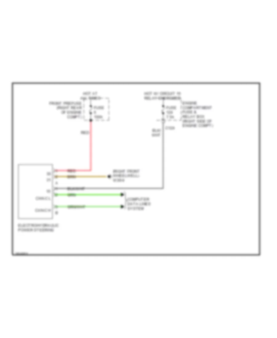 Electro Hydraulic Power Steering Wiring Diagram for Mercedes Benz GL550 2012