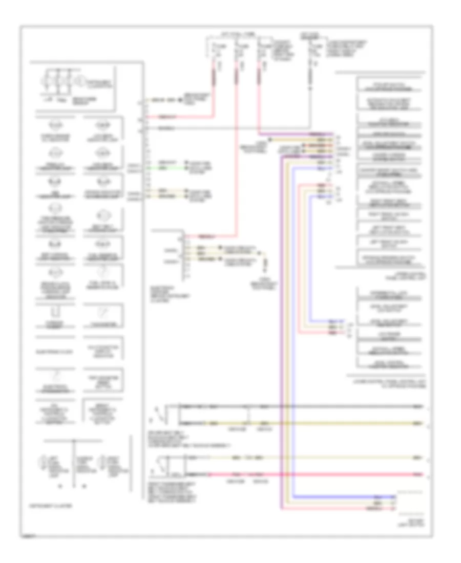 Instrument Cluster Wiring Diagram 1 of 2 for Mercedes Benz GL550 2012