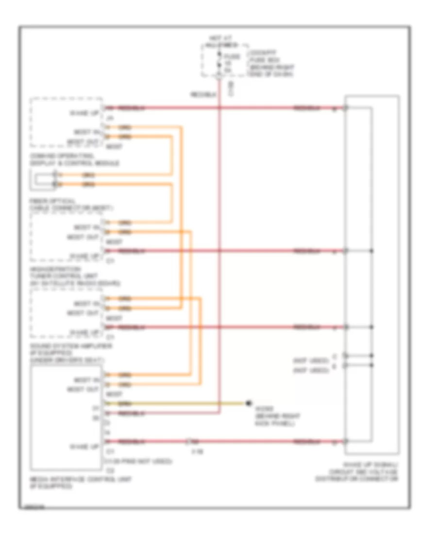 MOST Data Bus Wiring Diagram for Mercedes Benz GL550 2012