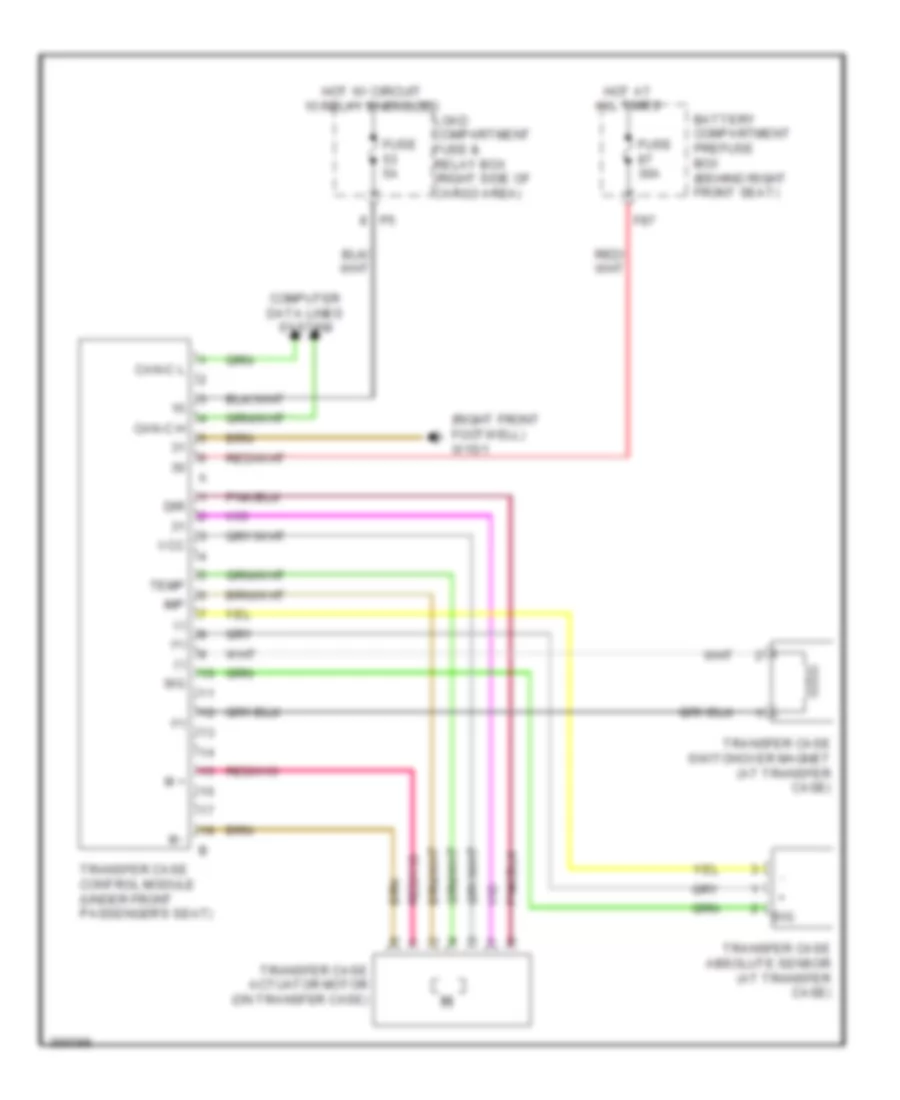 Transfer Case Wiring Diagram for Mercedes Benz GL550 2012