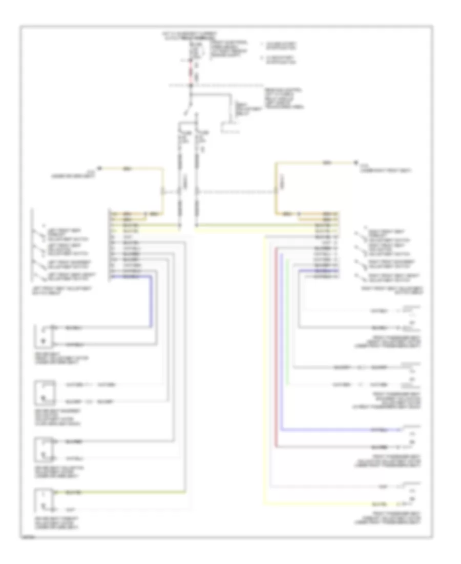 Power Seat Wiring Diagram, with Fully Electric Seat Adjustment for Mercedes-Benz GLK350 2012