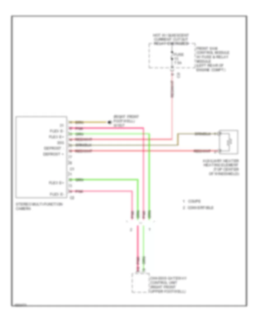 Stereo Multifunction Camera Wiring Diagram, Coupe for Mercedes-Benz E350 2014