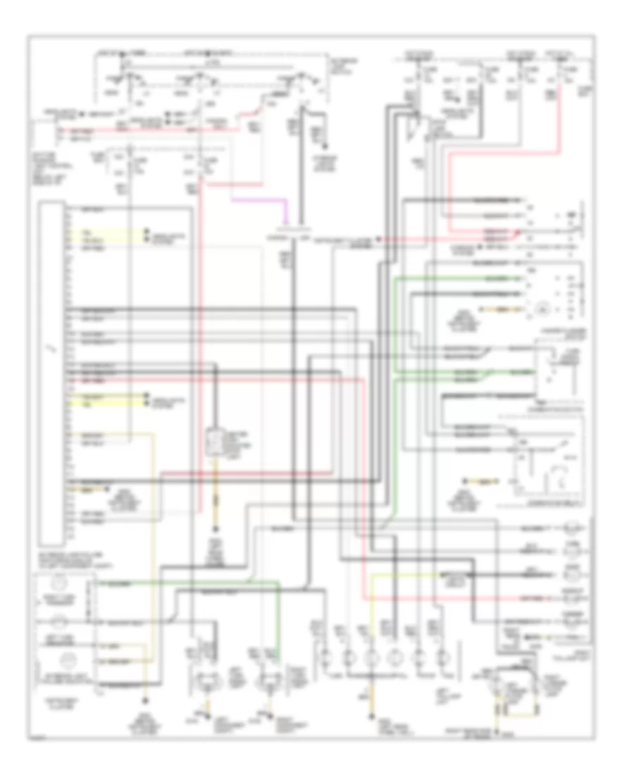 Exterior Lamps Wiring Diagram for Mercedes Benz C280 1994