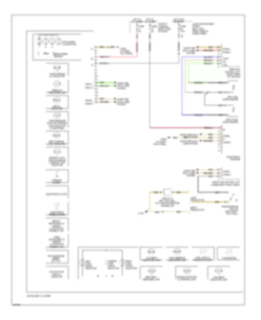 Instrument Cluster Wiring Diagram for Mercedes Benz ML350 2006
