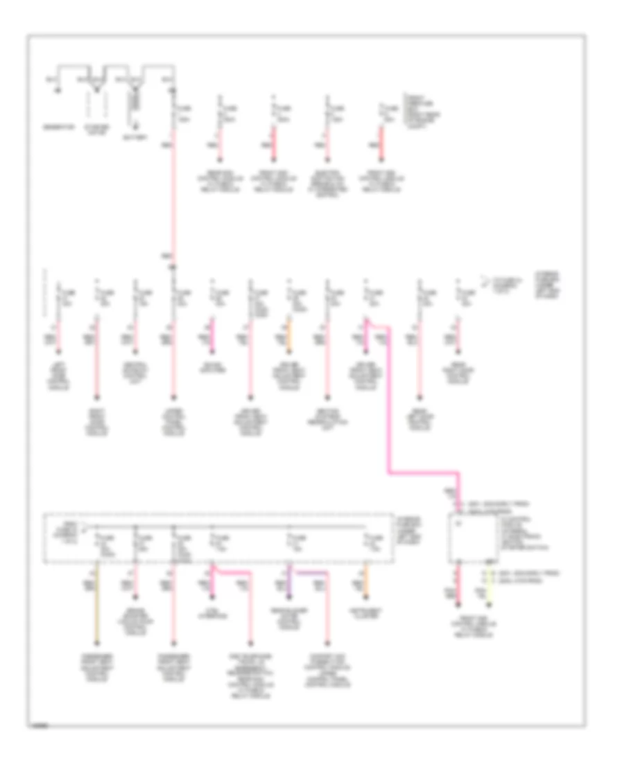 Power Distribution Wiring Diagram for Mercedes Benz C320 2001