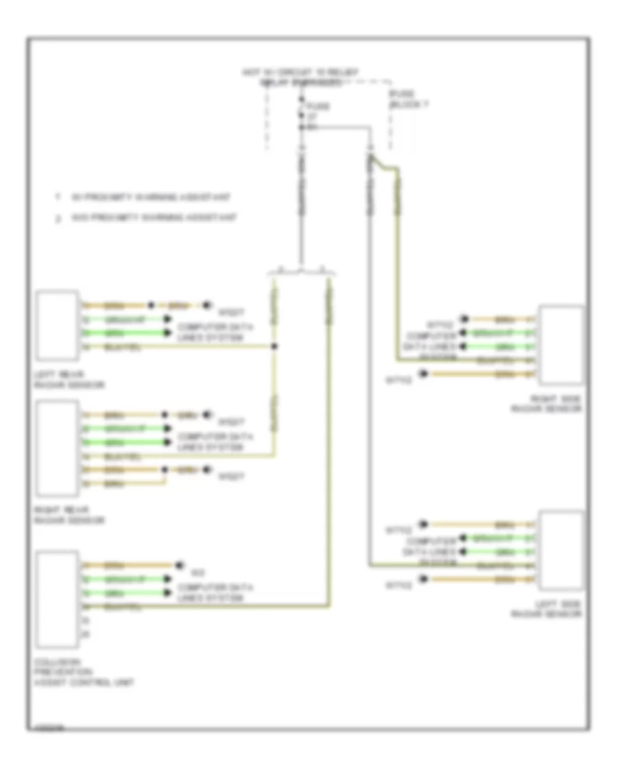 Blind Sport Information System Wiring Diagram for Mercedes Benz Sprinter 2014 2500
