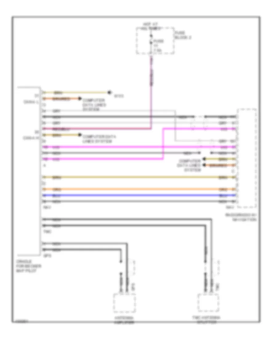 Navigation Wiring Diagram for Mercedes-Benz Sprinter 2500 2014