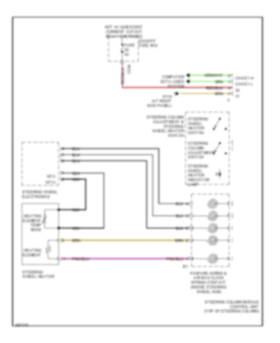 Heated Steering Wheel Wiring Diagram for Mercedes Benz ML350 4Matic 2012