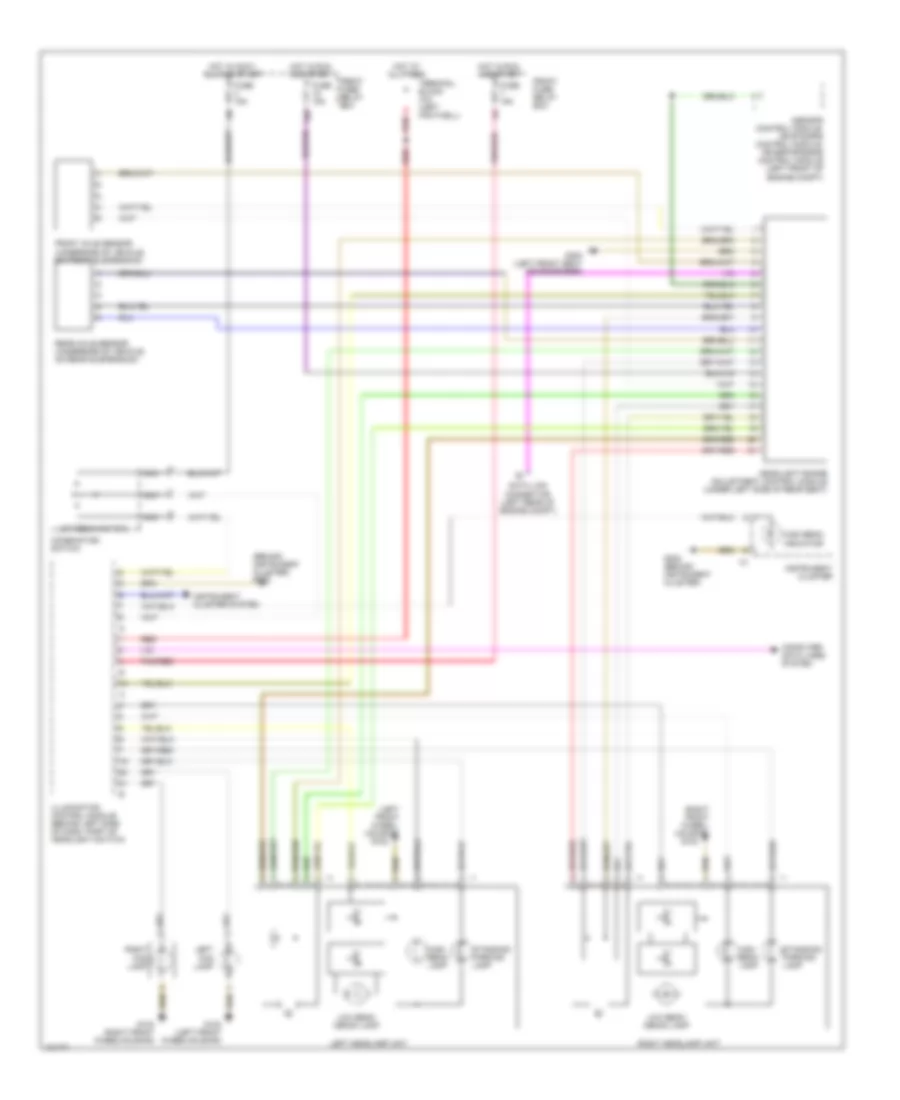 Headlight Wiring Diagram with Xenon Lamps for Mercedes Benz E320 1998