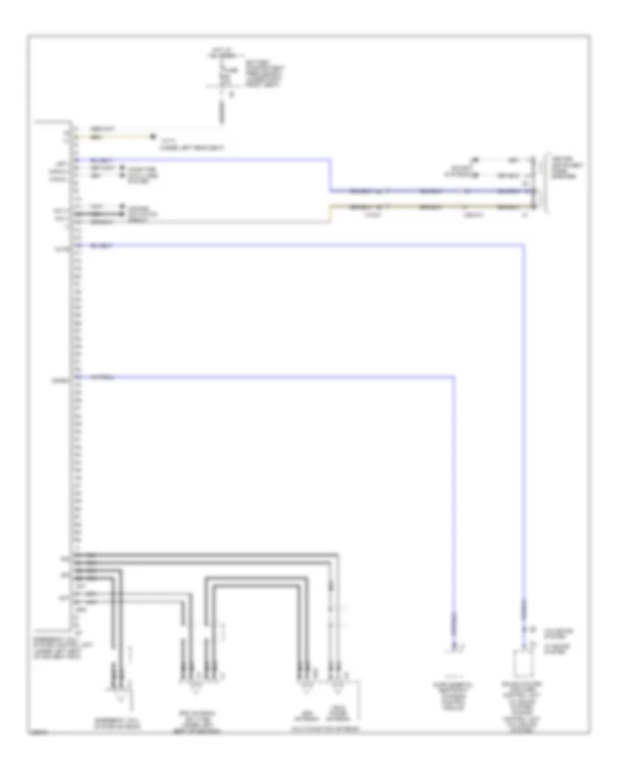 Emergency Call Wiring Diagram for Mercedes-Benz ML350 BlueTEC 2012