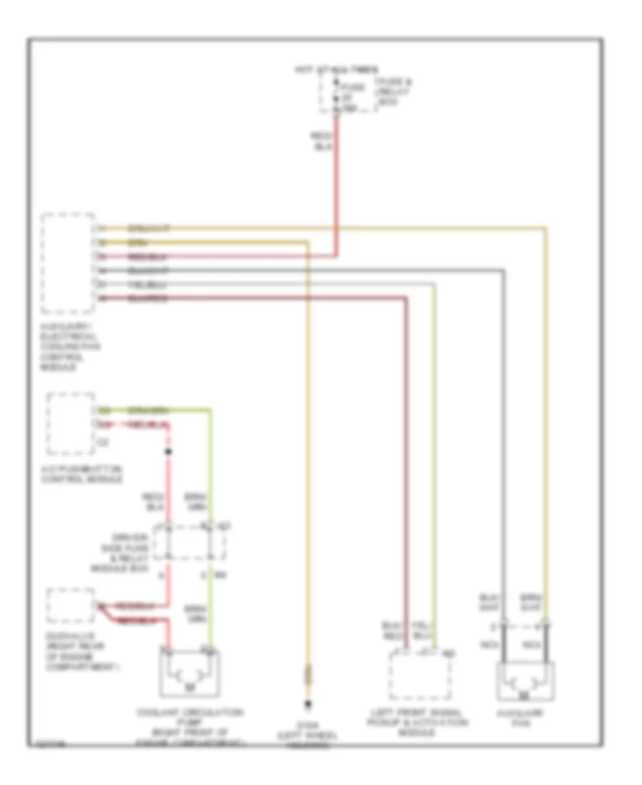 Cooling Fan Wiring Diagram for Mercedes Benz E320 4Matic 1998