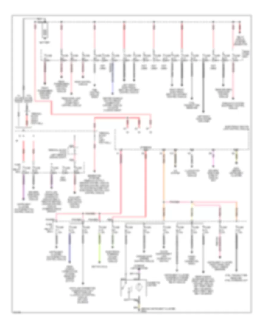 Power Distribution Wiring Diagram for Mercedes-Benz E320 4Matic 1998