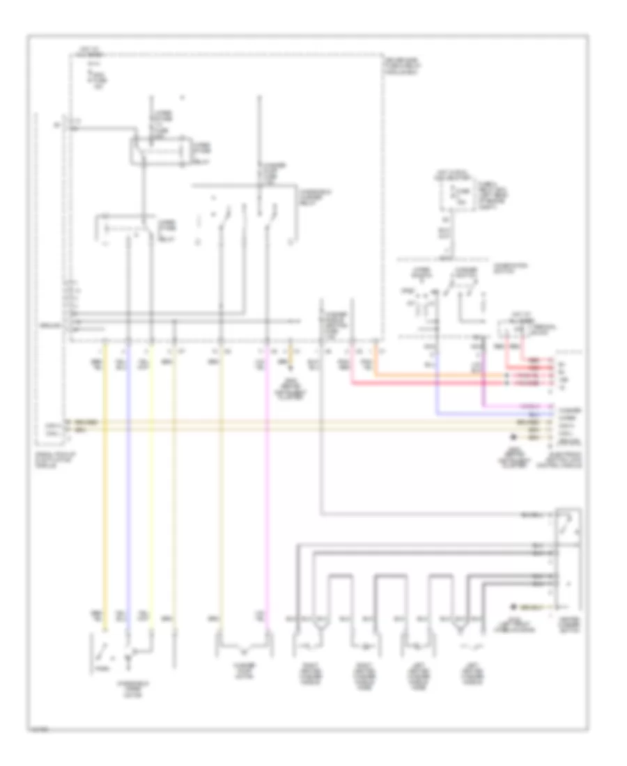 Электросхема передних стеклоочистителей дворников и омывателя лобового стекла для Mercedes-Benz E320 4Matic 1998