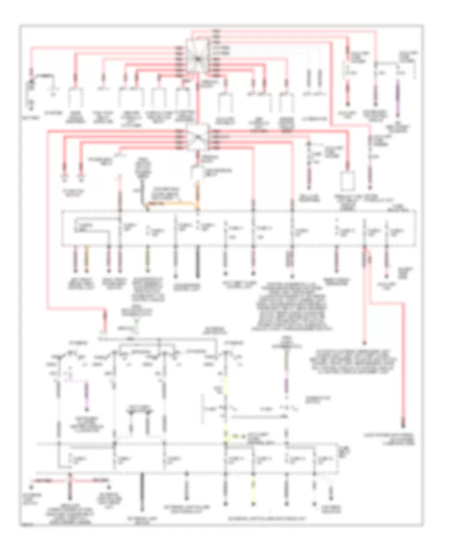 Power Distribution Wiring Diagram 1 of 2 for Mercedes Benz E500 1994