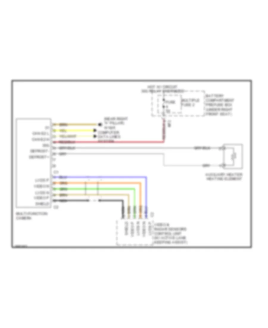 Multifunction Camera Wiring Diagram for Mercedes-Benz ML550 2012