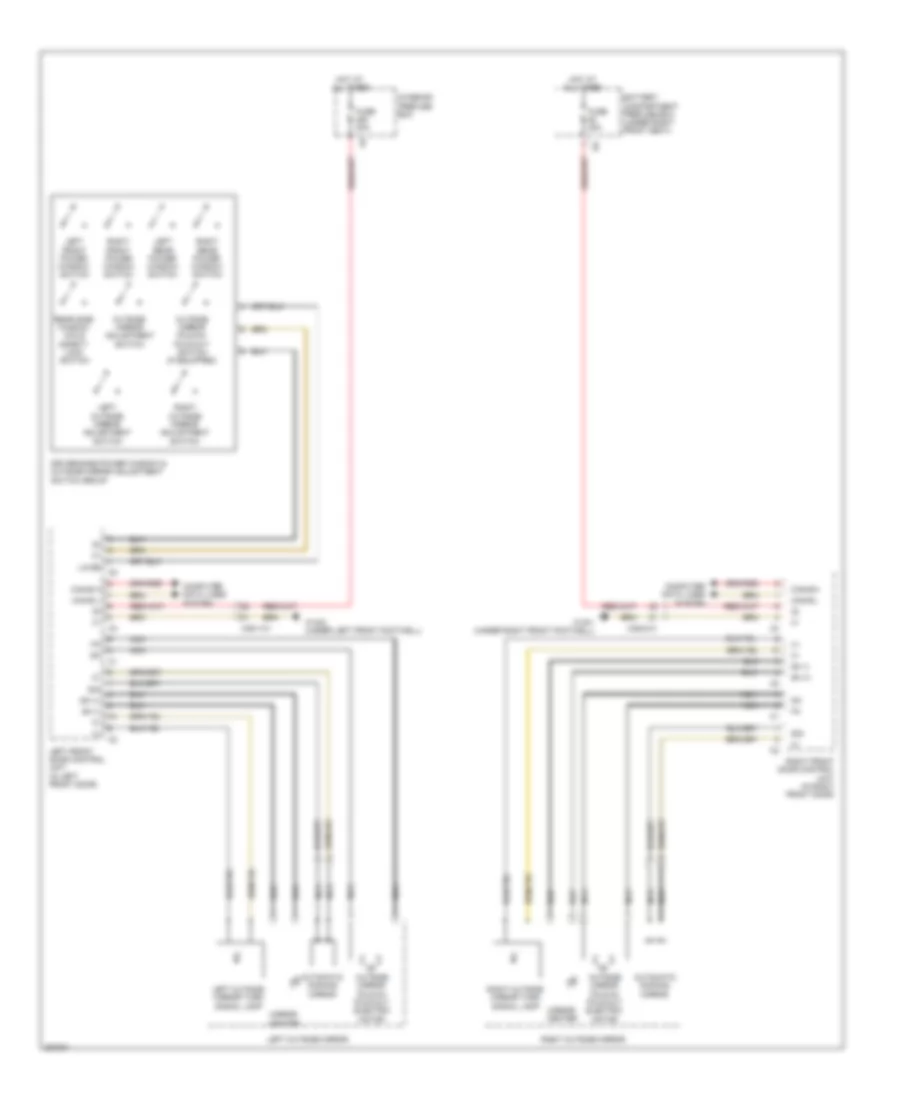 Power Mirror Wiring Diagram for Mercedes-Benz ML550 2012