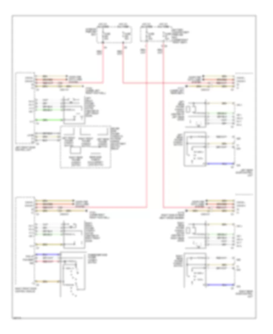 Power Windows Wiring Diagram for Mercedes-Benz ML550 2012