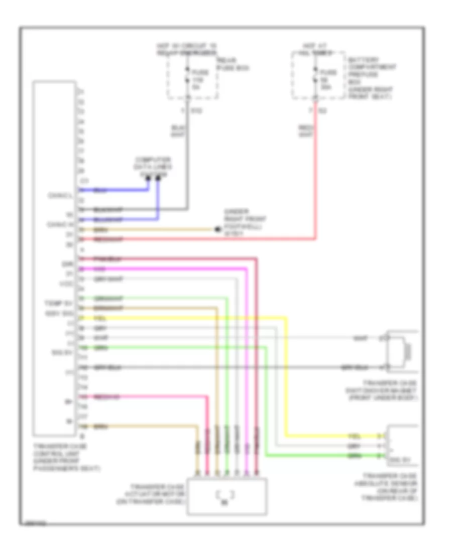 Transfer Case Wiring Diagram for Mercedes-Benz ML550 2012