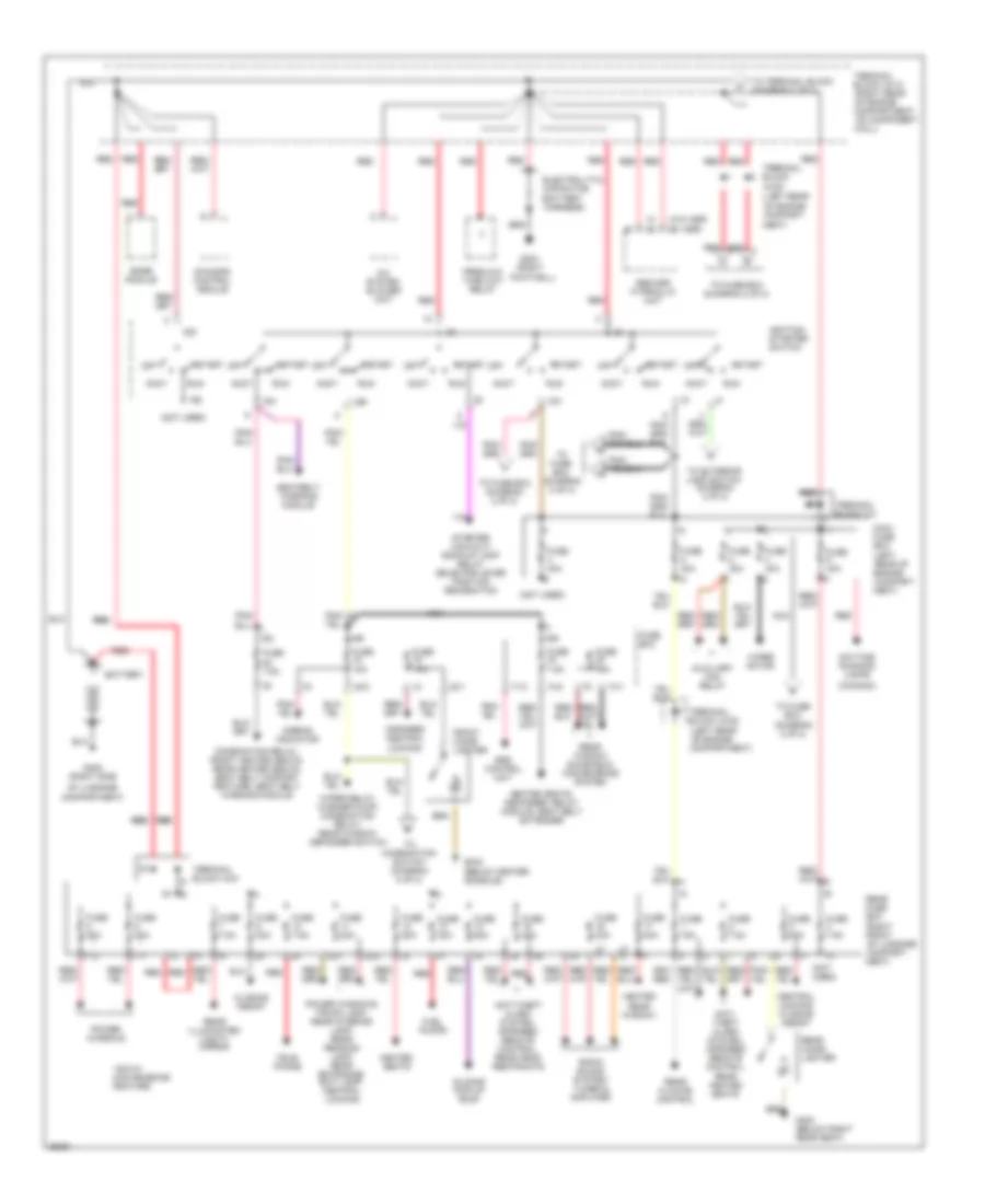 Power Distribution Wiring Diagram 1 of 2 for Mercedes Benz S320 1994