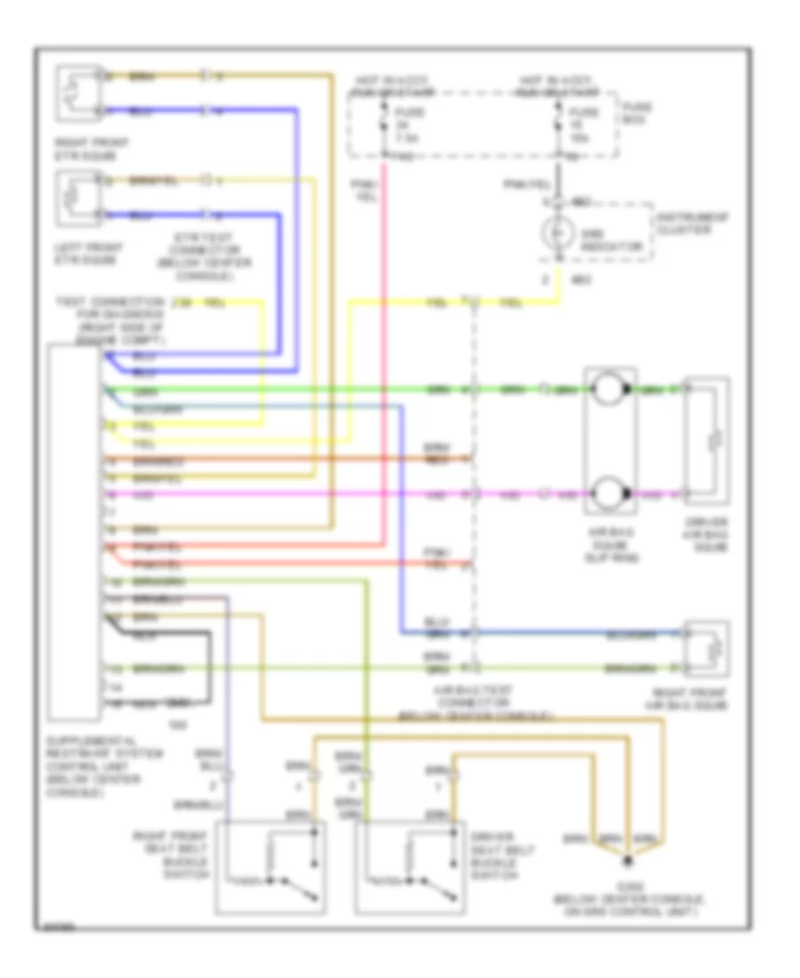 Supplemental Restraint Wiring Diagram for Mercedes Benz S320 1994