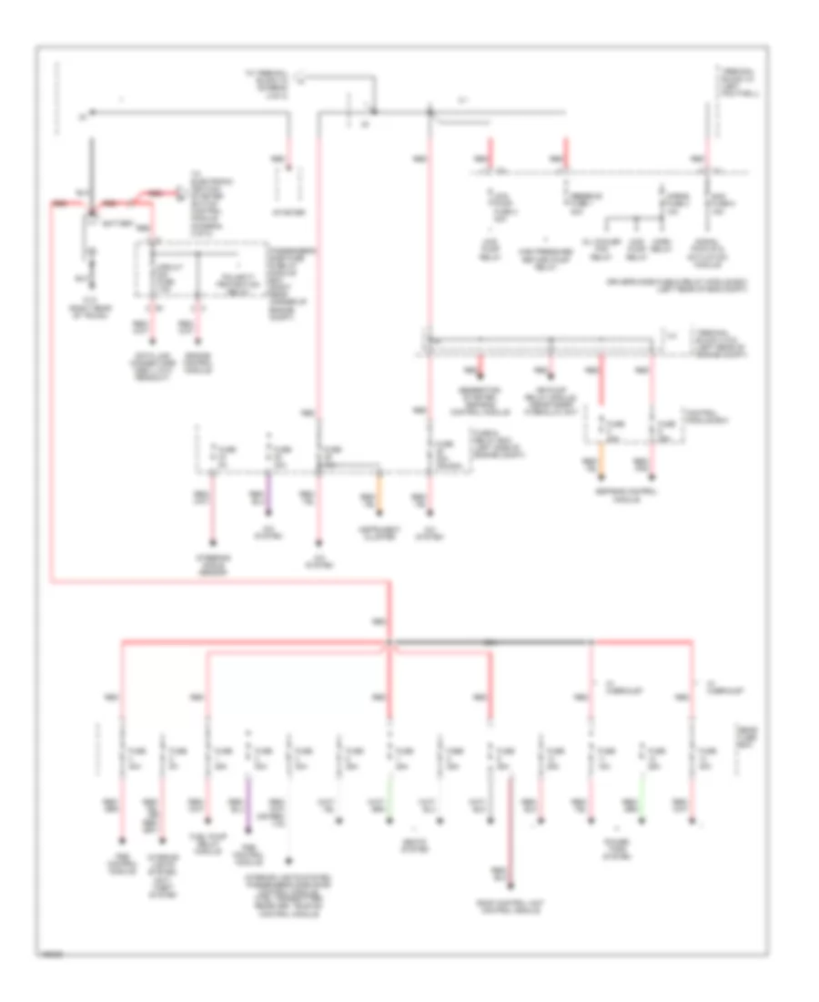 Power Distribution Wiring Diagram Convertible 1 of 2 for Mercedes Benz CLK320 2001