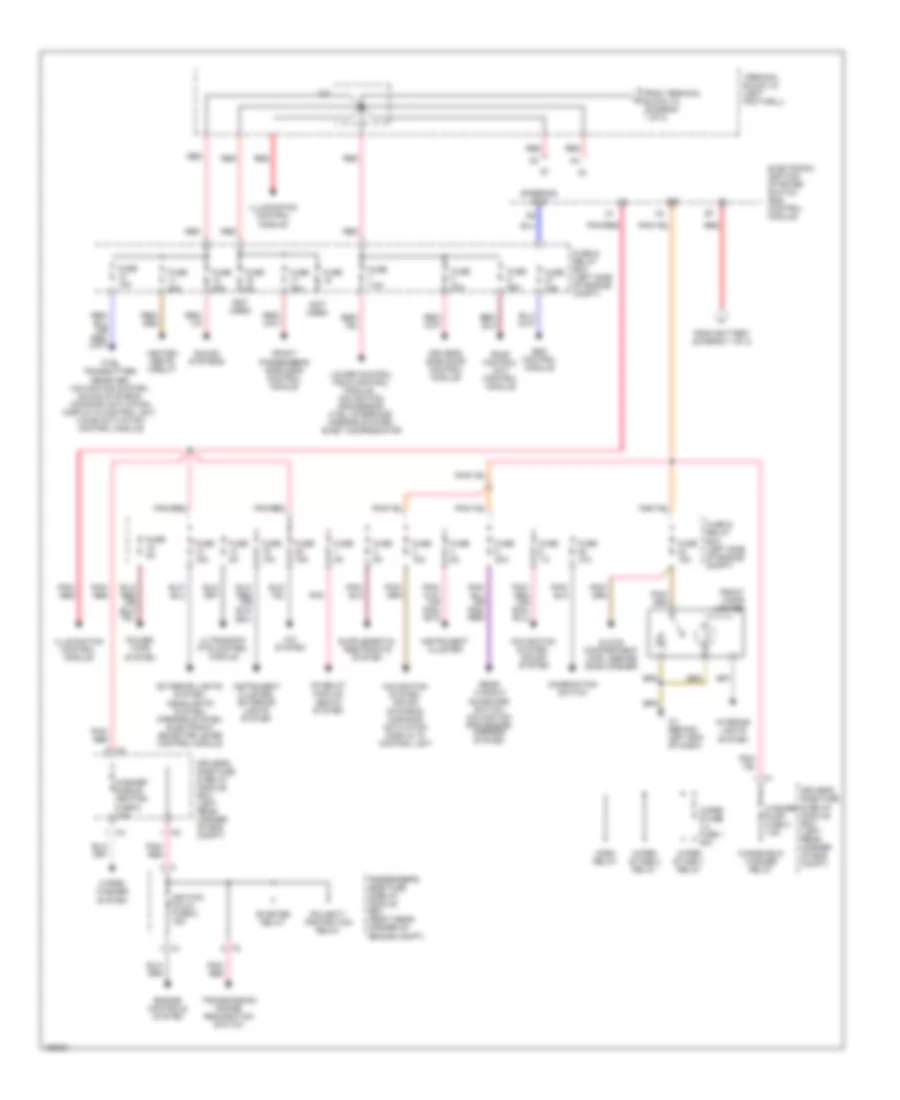 Power Distribution Wiring Diagram, Convertible (2 of 2) for Mercedes-Benz CLK320 2001