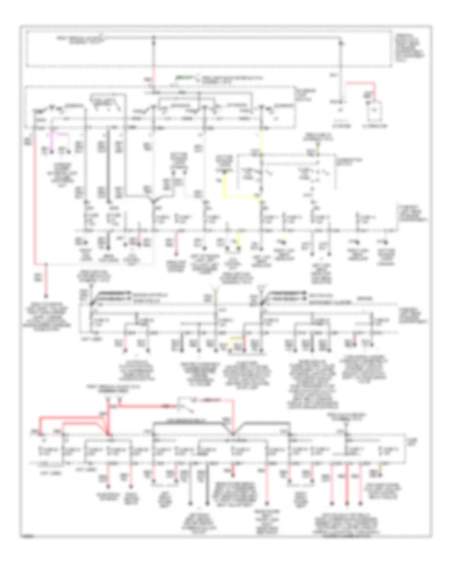 Power Distribution Wiring Diagram (2 of 2) for Mercedes-Benz S350 1994