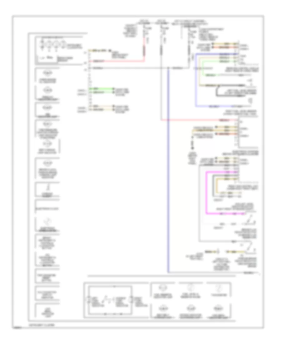 Instrument Cluster Wiring Diagram 1 of 2 for Mercedes Benz R350 4Matic 2012