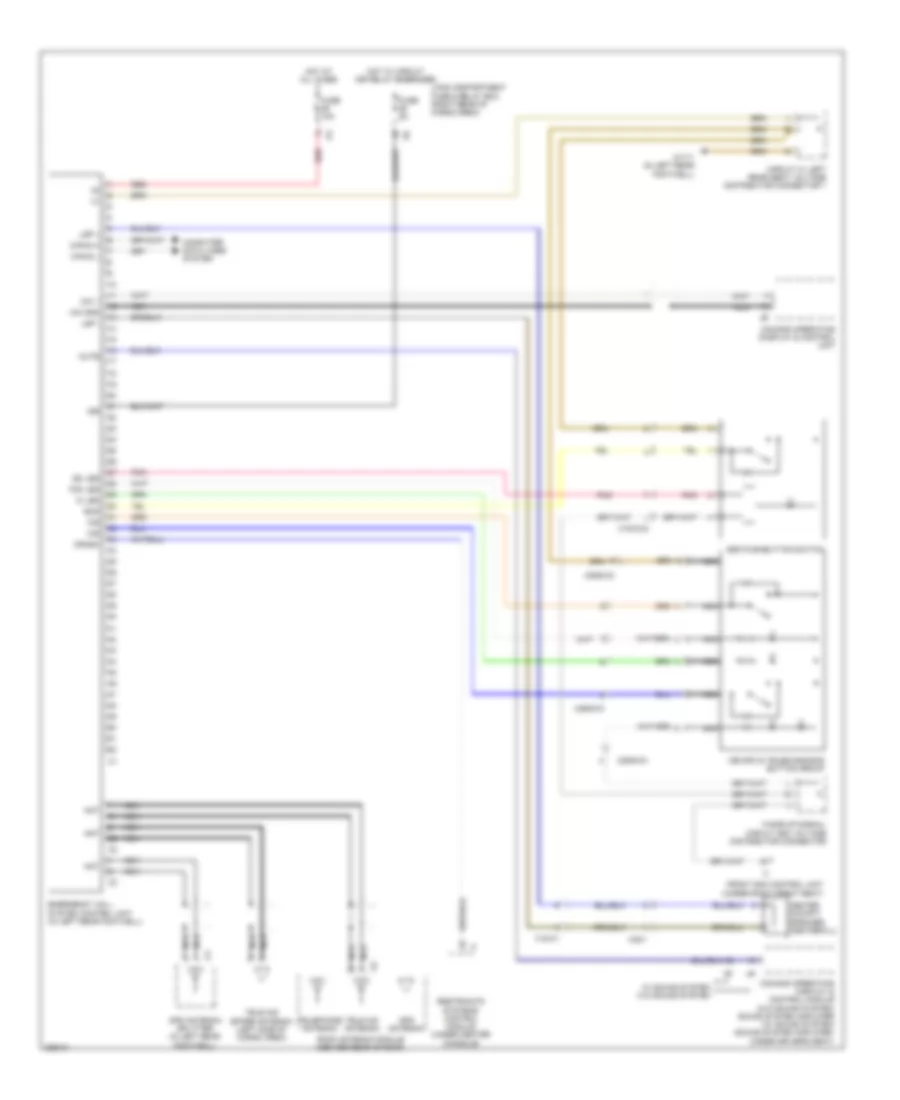 Emergency Call Wiring Diagram for Mercedes-Benz R350 4Matic 2012