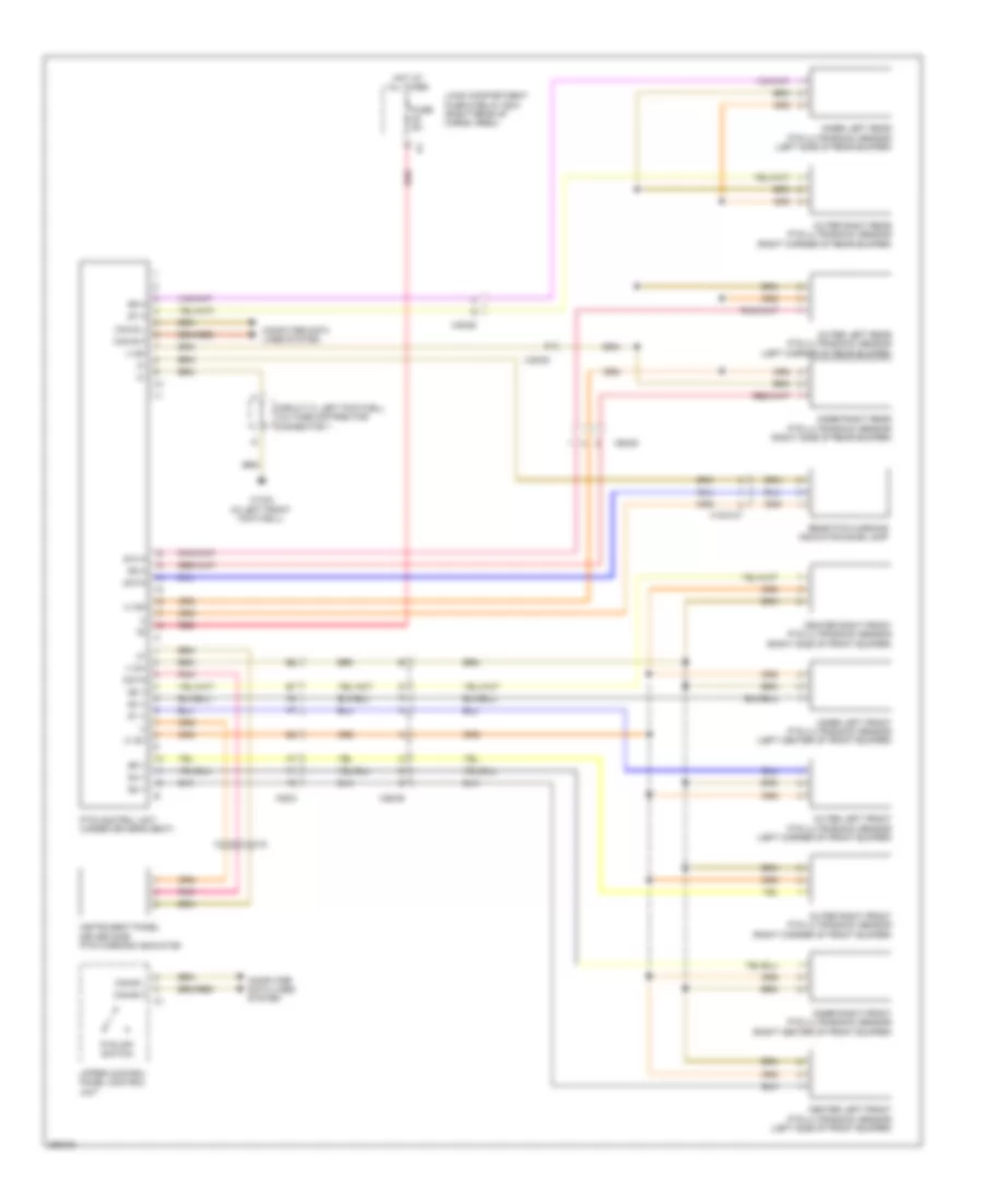 Parktronic Wiring Diagram for Mercedes-Benz R350 4Matic 2012