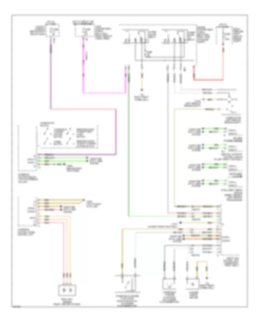 Электросхема передних стеклоочистителей дворников и омывателя лобового стекла для Mercedes-Benz R350 4Matic 2012