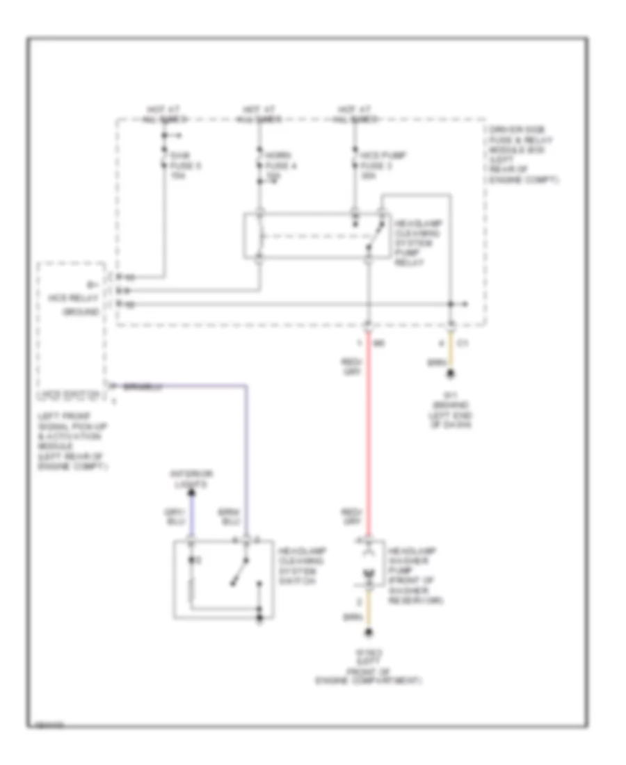 схема шайбы фары, Кабриолет для Mercedes-Benz CLK430 2001