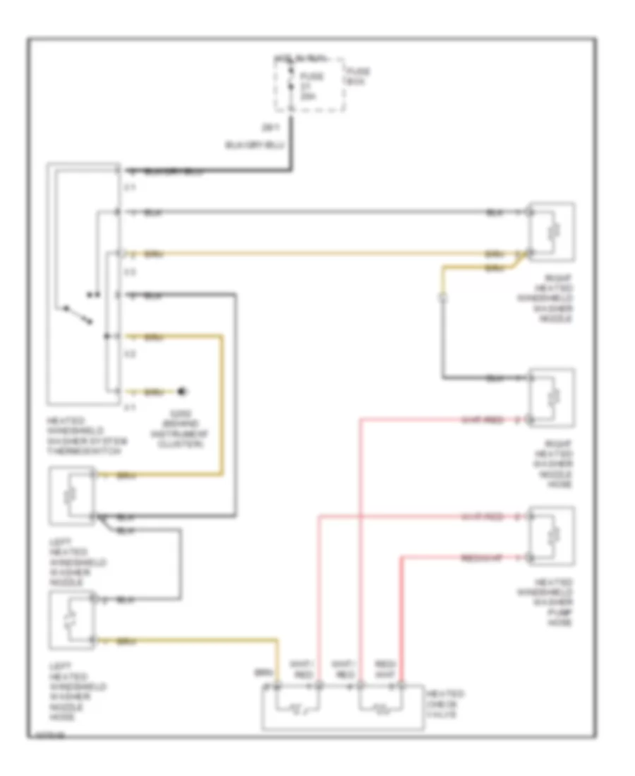 горячая схема омывателя лобового стекла для Mercedes-Benz S320 1998