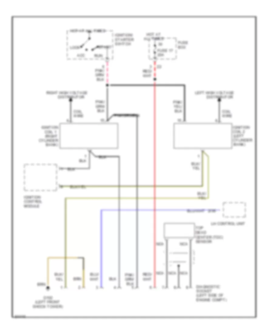 Diagnostic Socket Wiring Diagram for Mercedes Benz S420 1994