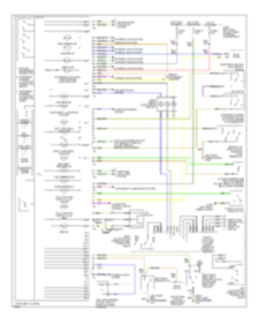 Instrument Cluster Wiring Diagram for Mercedes Benz E320 2001