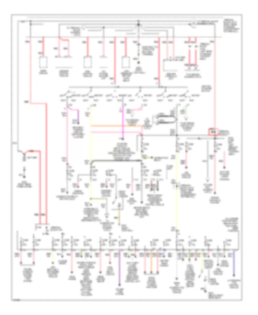 Power Distribution Wiring Diagram 1 of 2 for Mercedes Benz S500 1998