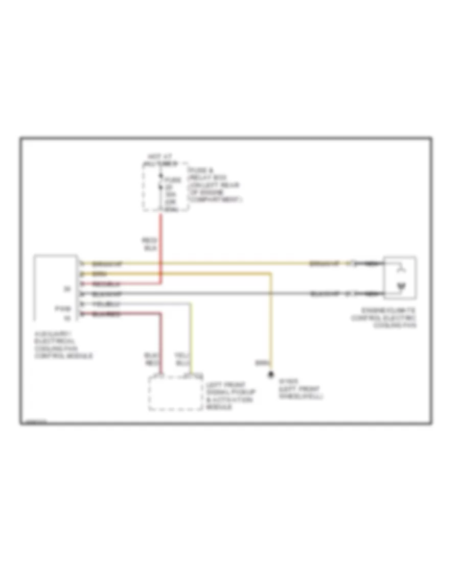 Cooling Fan Wiring Diagram for Mercedes-Benz E320 4Matic 2001