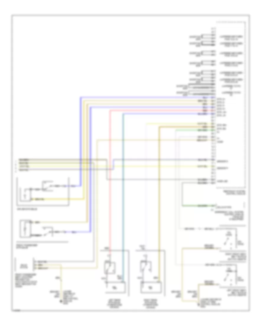 Supplemental Restraints Wiring Diagram 2 of 2 for Mercedes Benz E430 2001