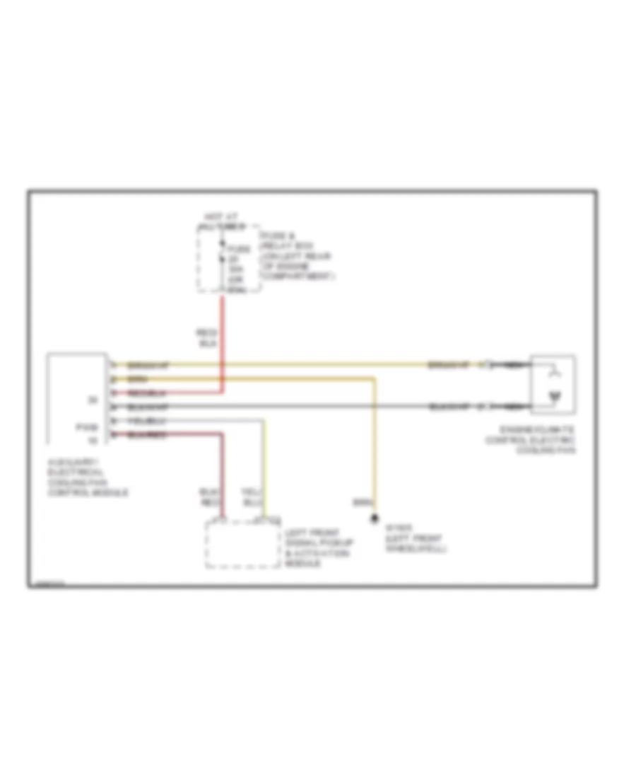 Cooling Fan Wiring Diagram for Mercedes Benz E430 4Matic 2001