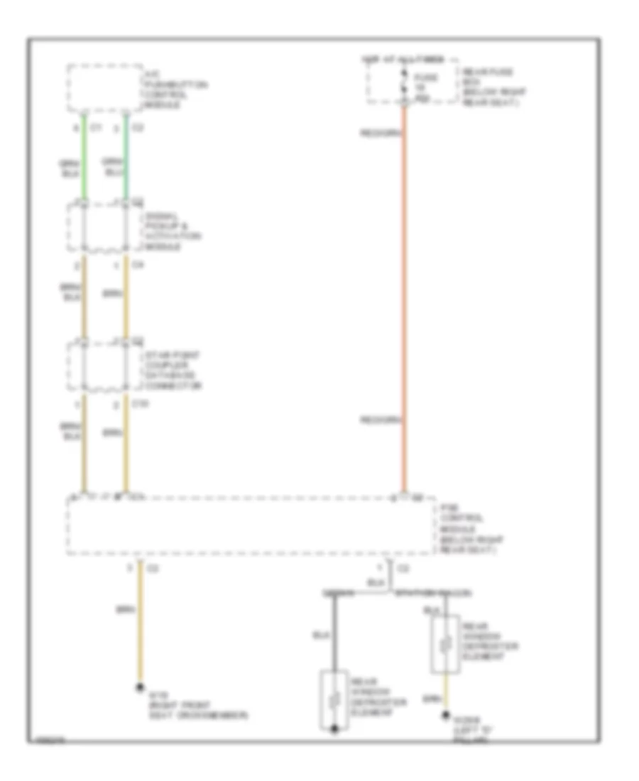 Defoggers Wiring Diagram for Mercedes Benz E430 4Matic 2001